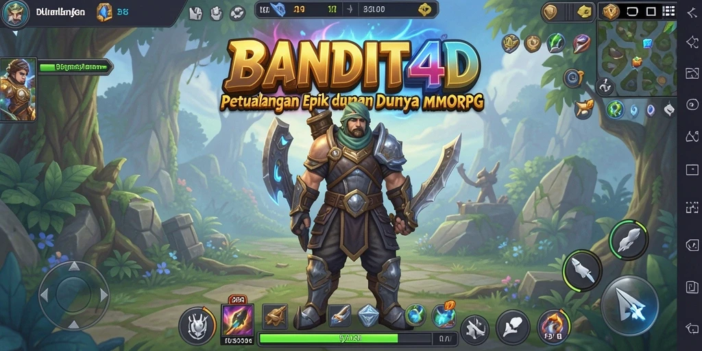 Screenshot gameplay BANDIT4D menampilkan pemandangan epik di dunia MMORPG.