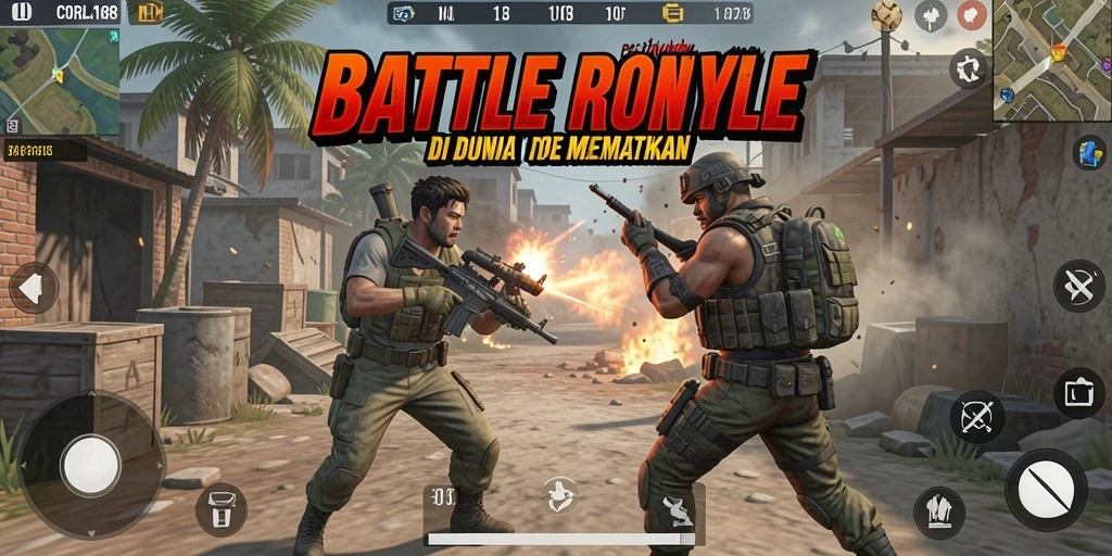 Tangkapan layar gameplay CORLA188 yang intens dalam aksi Battle Royale.
