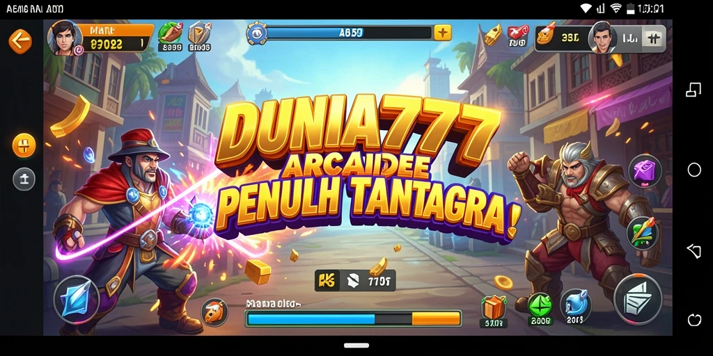 Screenshot DUNIA777 menampilkan aksi seru dalam permainan Arcade.