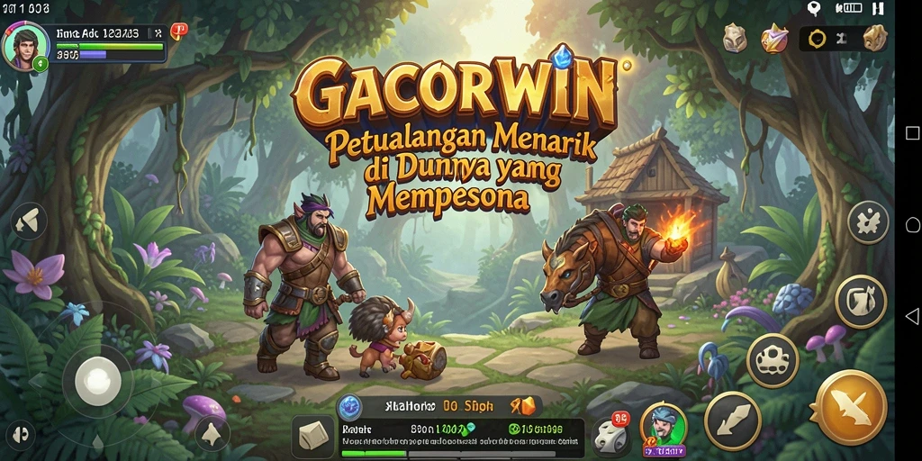 Tangkapan layar gameplay GACORWIN menampilkan suasana petualangan yang mendebarkan.