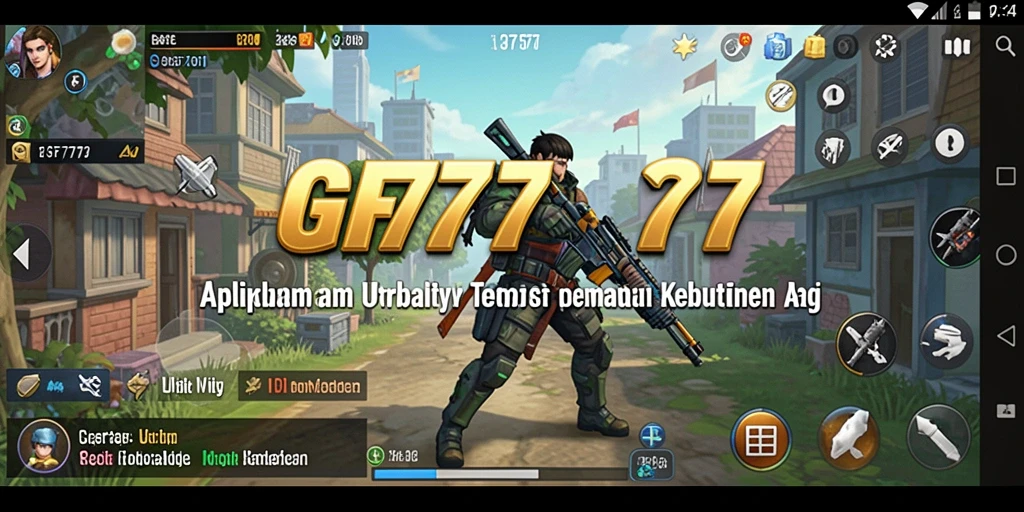 Screenshot GF777 menunjukkan antarmuka pengguna yang ramah dan fitur pengaturan yang lengkap.