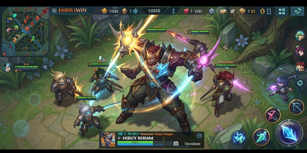 Tampilan gameplay HIBIKIWIN yang seru dan strategis.
