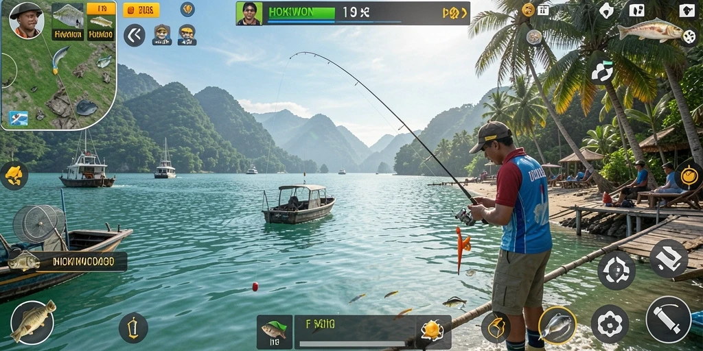Tangkapan ikan yang menawan dalam permainan HOKIWON.