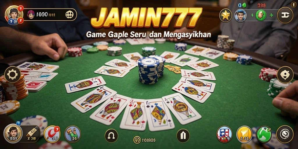 Tampilan gameplay seru Gaple di JAMIN777.