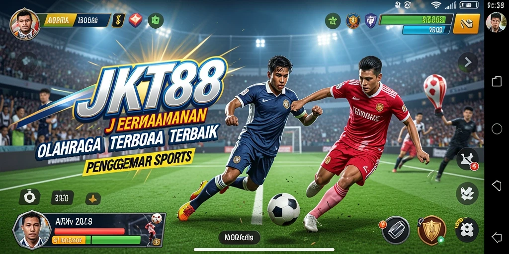 Tampilan utama JKT88 menampilkan aksi olahraga yang seru dan mendebarkan.