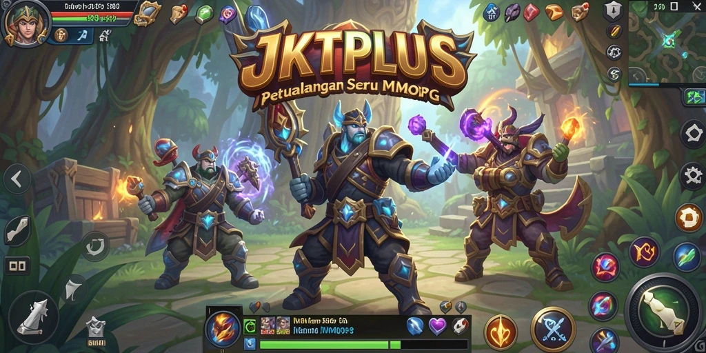 Tangkapan layar JKTPLUS menampilkan pertempuran mendebarkan dalam dunia MMORPG.