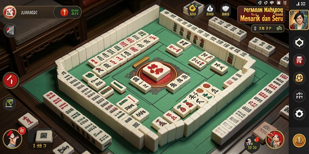 Tampilan gameplay JUARAGO saat bermain Mahjong yang seru.