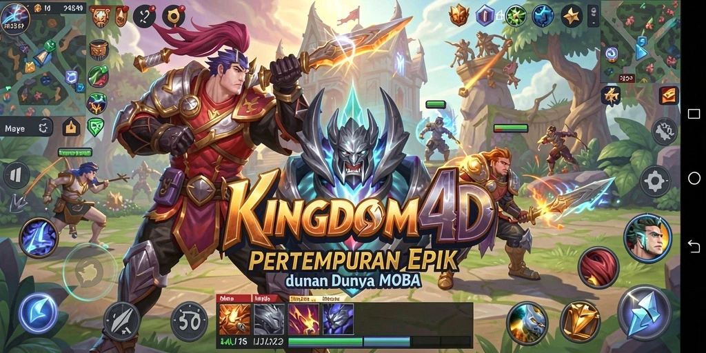 Tampilan intens pertempuran epik di KINGDOM4D.