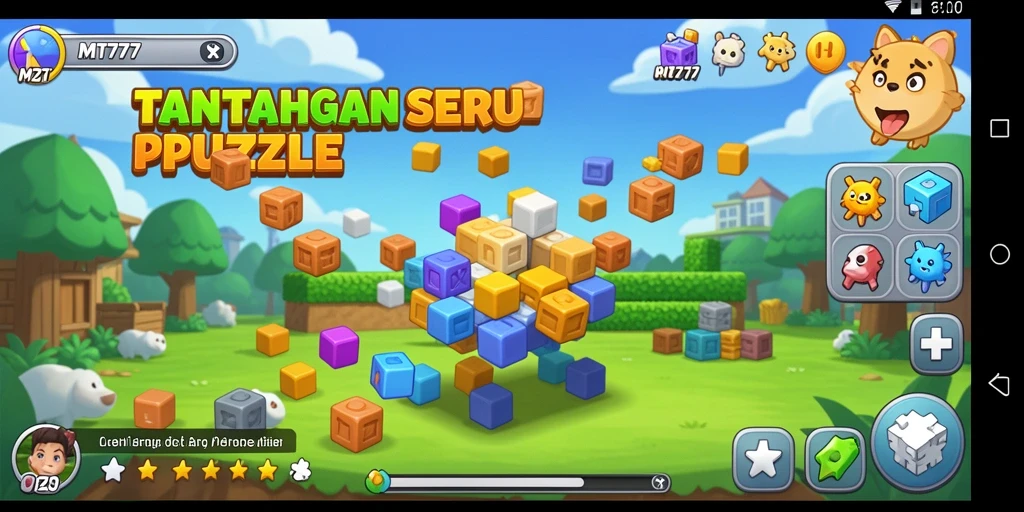 Screenshot gameplay MT777 yang menunjukkan tingkat keseruan puzzle.