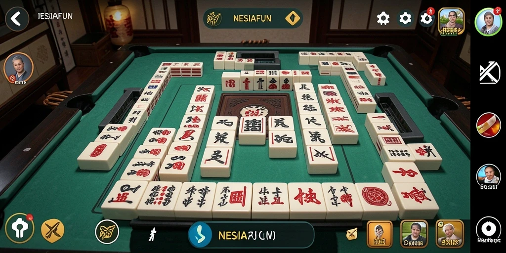 Tampilan permainan Mahjong yang menantang dan seru di NESIAFUN.