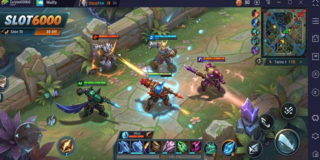 Tampilan menarik dari gameplay MOBA SLOT6000 yang mendebarkan.