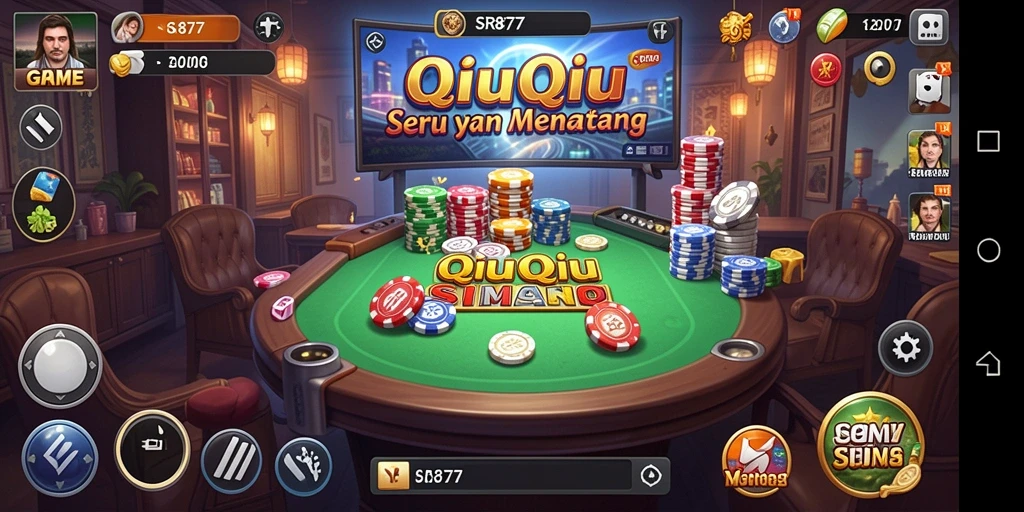 Screenshot SR877 menampilkan gameplay QiuQiu yang seru dan interaktif.