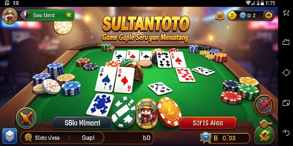 Tampilan gameplay seru permainan Gaple di SULTANTOTO.