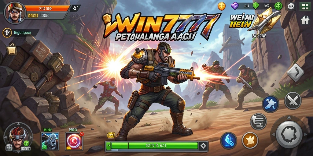 Tangkapan layar menunjukkan aksi menegangkan dalam WIN777.